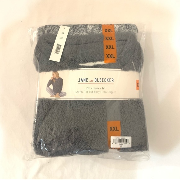 LAST ONE AVAILABLE!! New Ladies Cozy Fleece Gray Lounge Pajama Set Size XXL - Picture 7 of 12